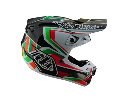 TROY LEE DESIGNS 2025 SE5 CARBON LABYRINTH BLACK HELMET
