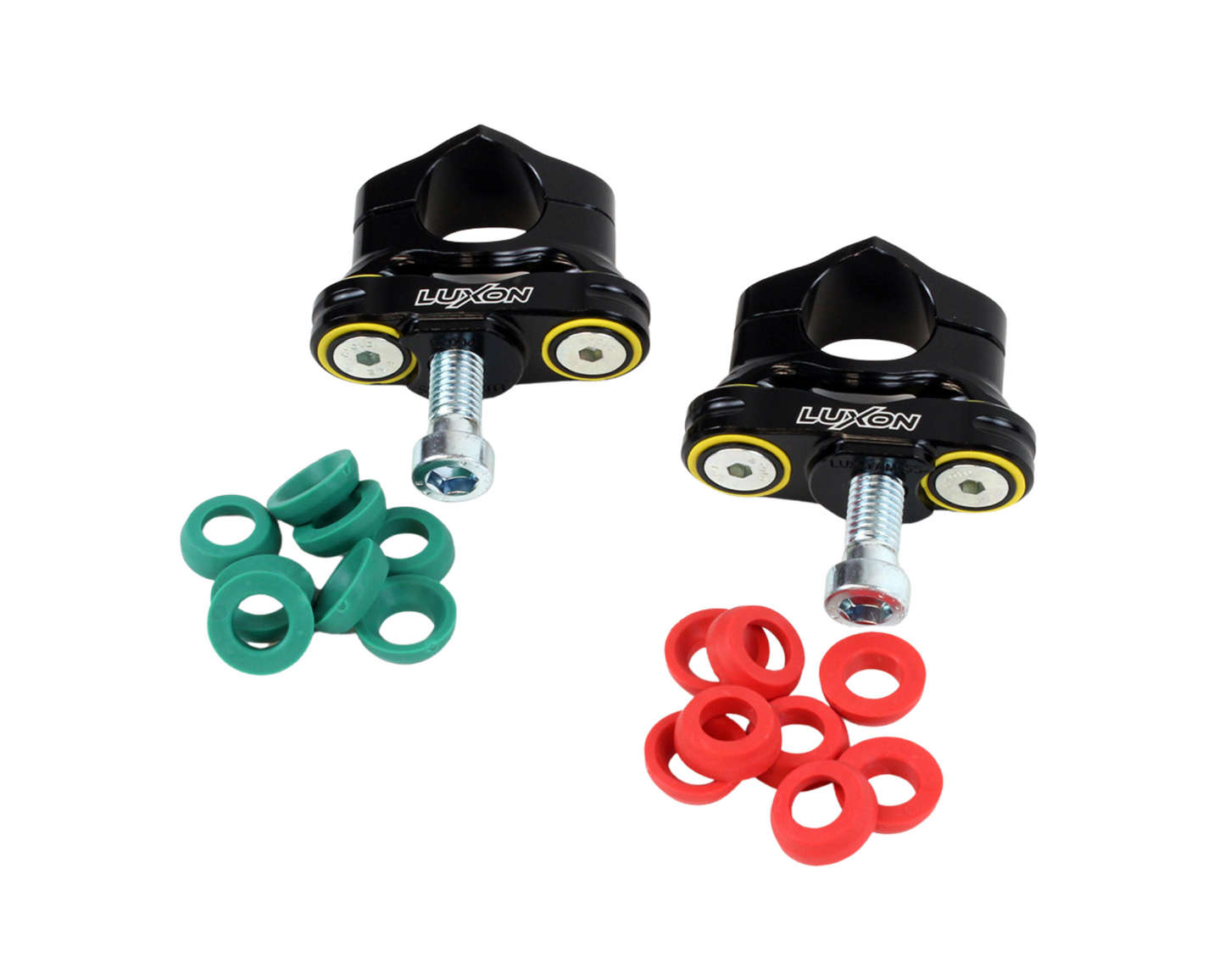LUXON 4-POST RUBBER ISOLATED 1 1/8" BAR MOUNTS YAMAHA YZ125/YZ250 06-25 CONE INTERFACE