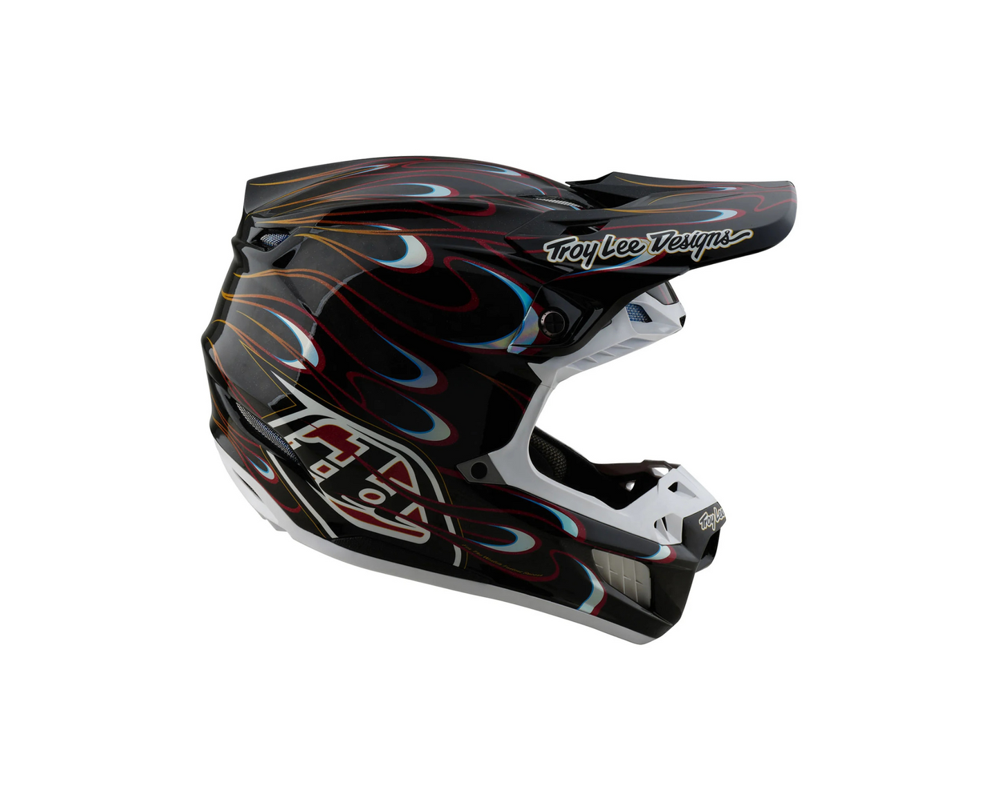 TROY LEE DESIGNS 2025 SE5 CARBON TORCHED BLACK/RED HELMET