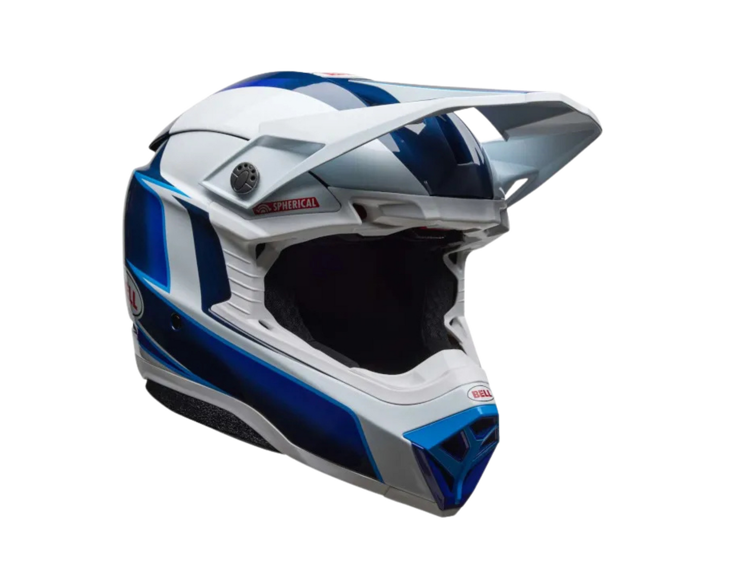 BELL 2025 MOTO-10 SPHERICAL TOMAC BLUE/WHITE HELMET