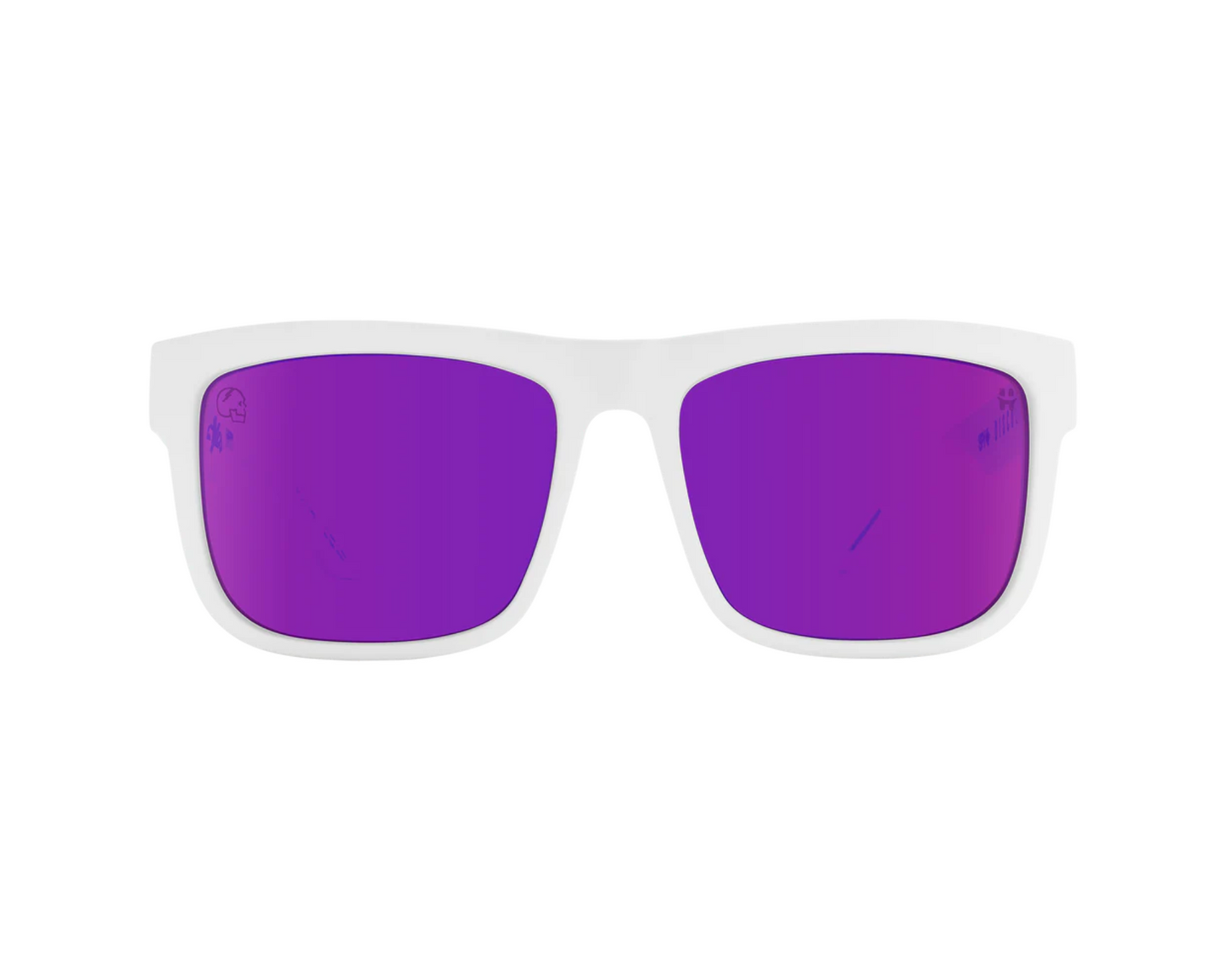 SPY DISCORD SLAYCO MATTE WHITE HAPPY BRONZE PURPLE SPECTRA MIRROR SUNGLASSES