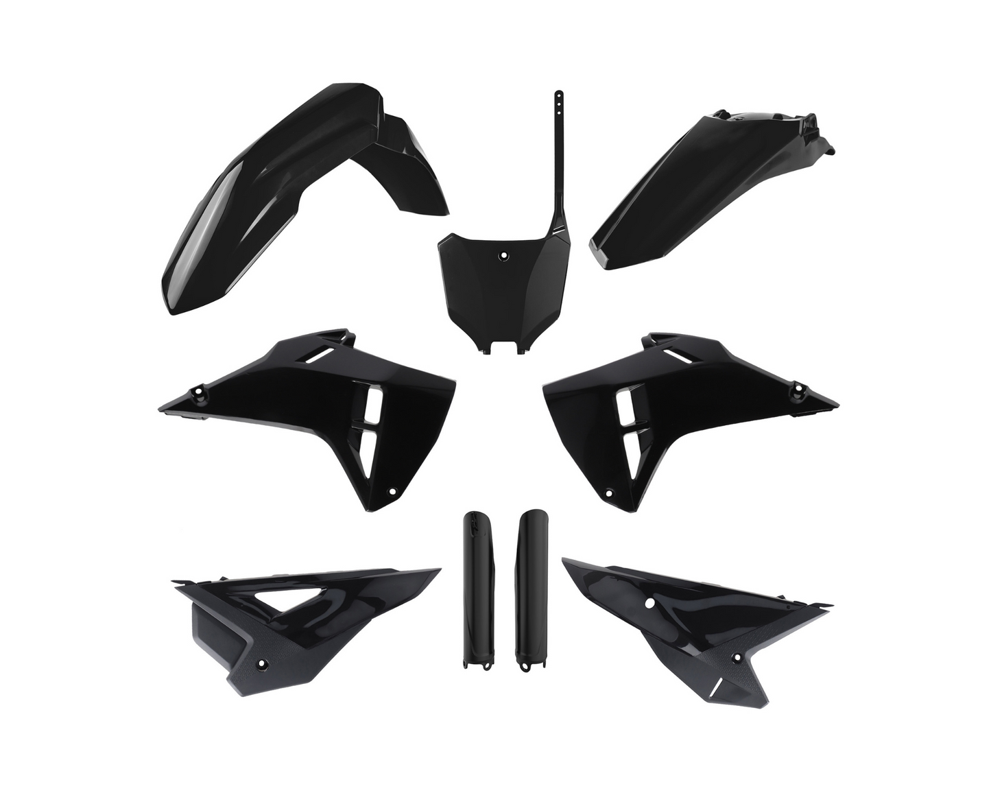 POLISPORT BLACK RESTYLE PLASTICS KIT HONDA CRF450R 21-24 CRF250R 22-24