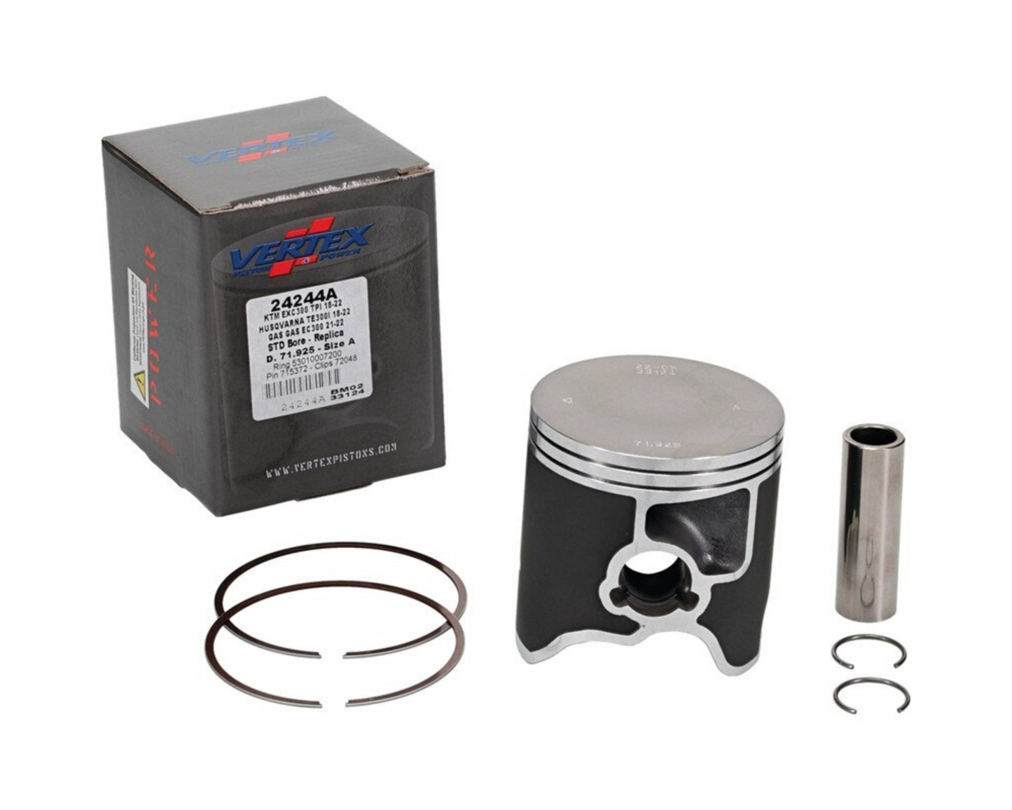 VERTEX STD COMP PISTON KIT KTM/HUSQVARNA/GASGAS 300CC 18-25