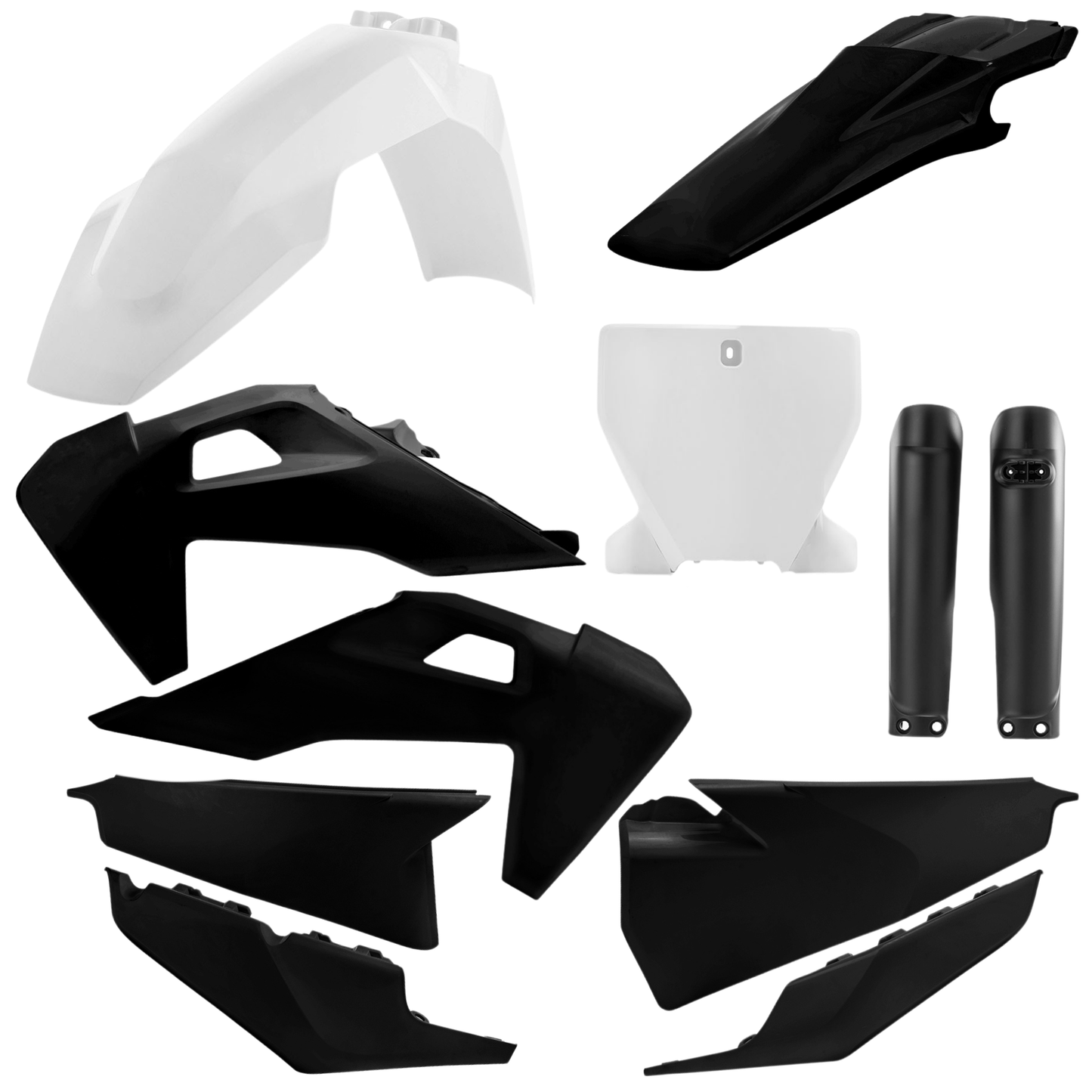 ACERBIS HUSQVARNA FC / TC / FX / TX 19-22 BLACK/WHITE PLASTICS KIT