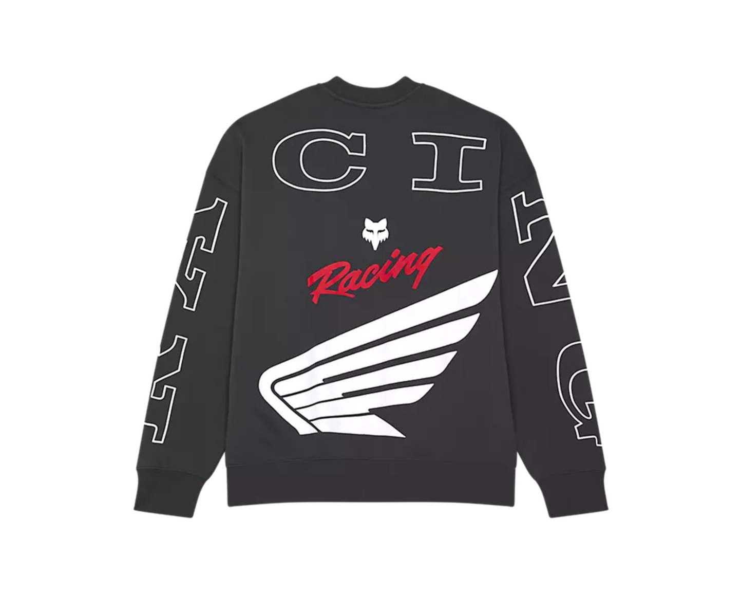 FOX HONDA DARK SHADOW GREY OVERSIZED CREWNECK