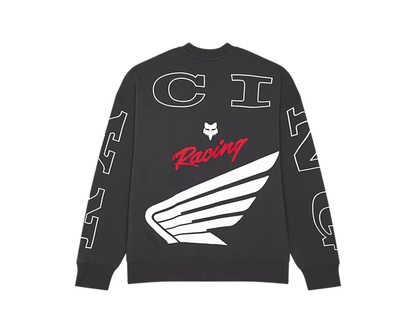FOX HONDA DARK SHADOW GREY OVERSIZED CREWNECK
