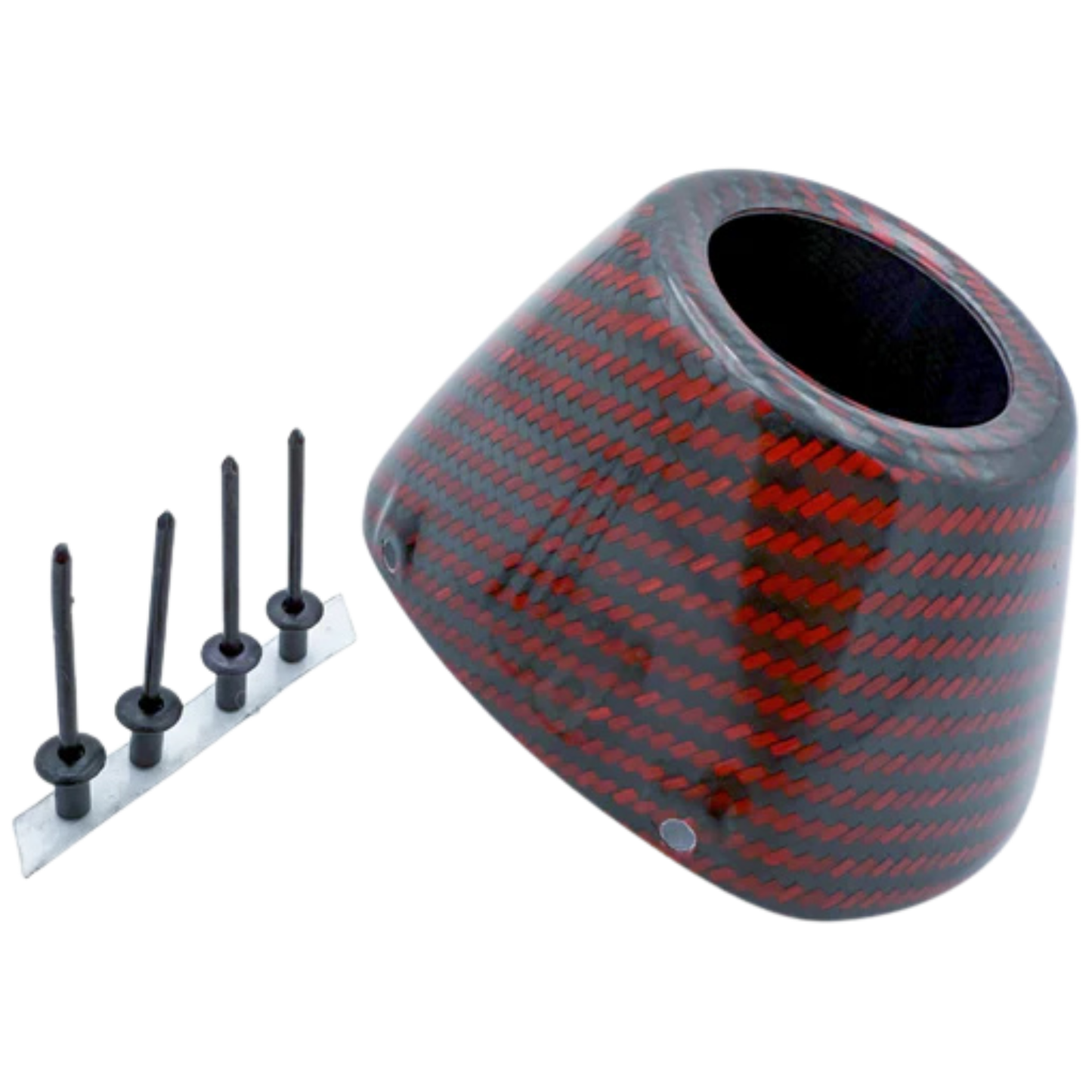 FMF FACTORY RCT 4.1 RED CARBON REPLACEMENT END CAP KIT