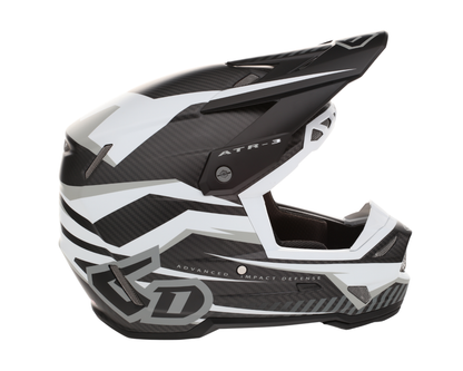 6D ATR-3 RIVAL MATTE WHITE HELMET