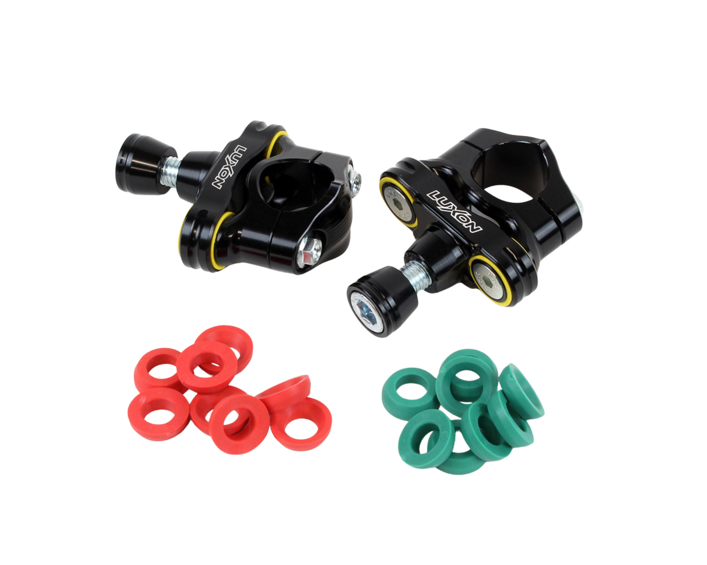LUXON 4-POST RUBBER ISOLATED 1 1/8" BAR MOUNTS YAMAHA YZ250F/YZ450F 14-25 WR250F/YZ250FX 15-25 WR450F/YZ450FX 16-25 CONE INTERFACE