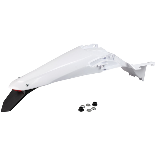 UFO YAMAHA WR450F 24-26 WR250F 25-26 WHITE REAR FENDER W/ LED TAIL LIGHT