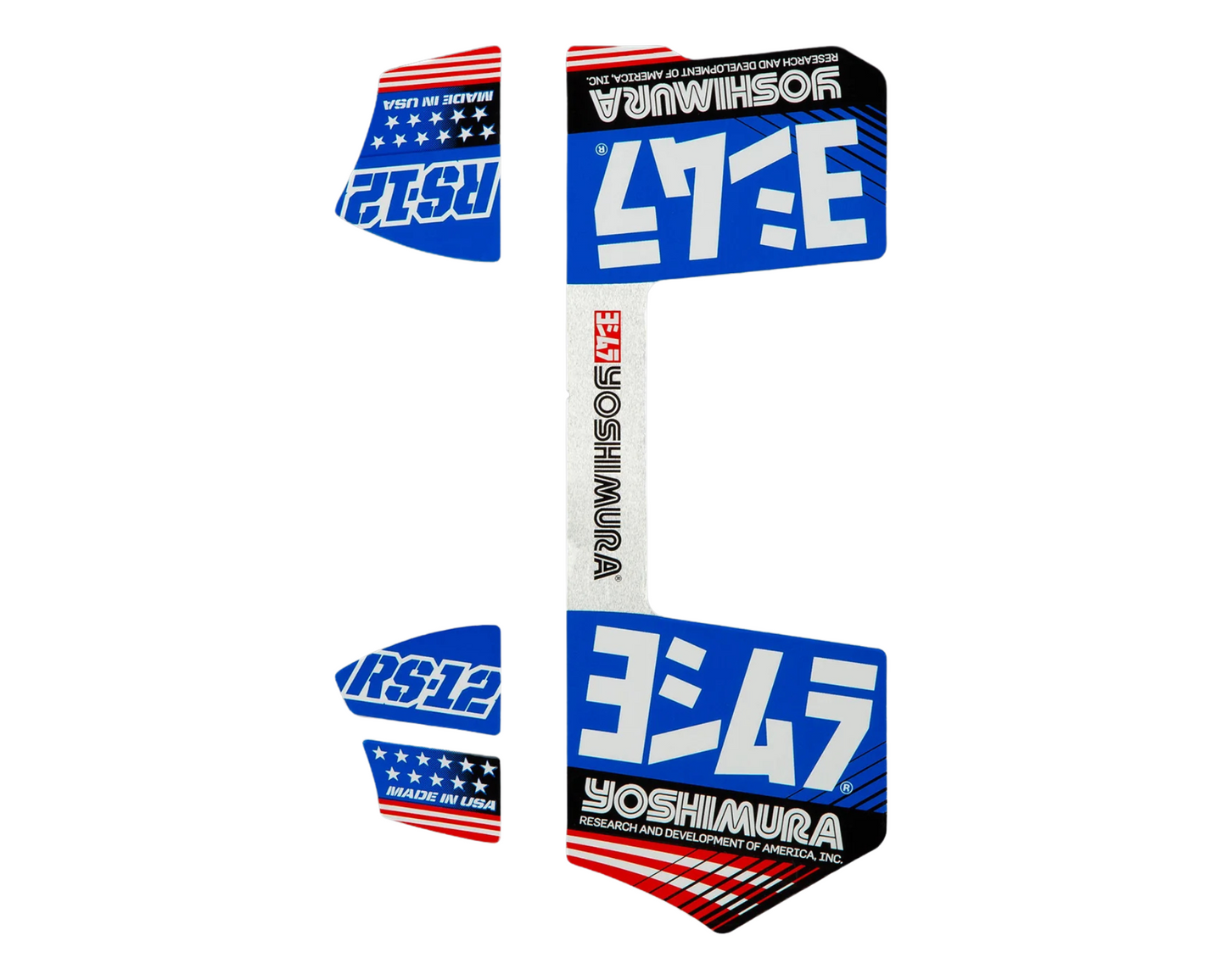 YOSHIMURA RS-12 BLUE REPLACEMENT EXHAUST DECALS