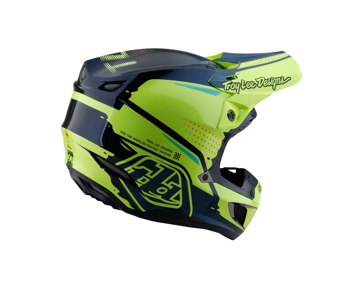 TROY LEE DESIGNS 2025 SE5 COMPOSITE DRIP YELLOW HELMET
