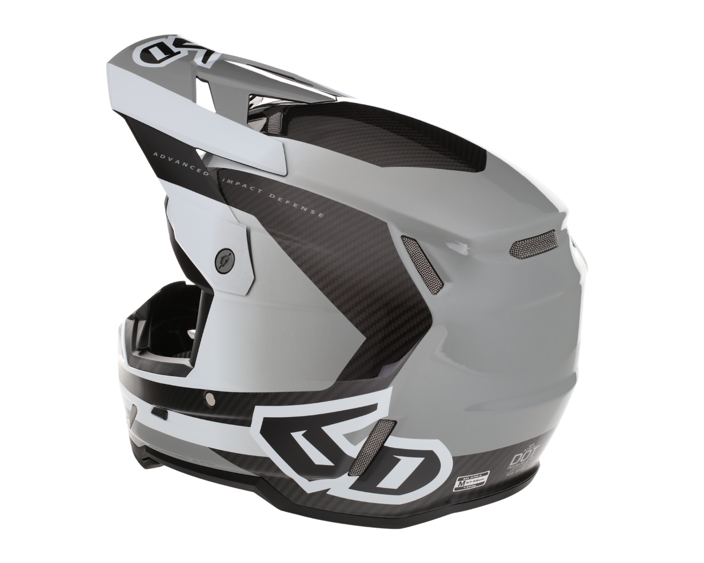 6D ATR-3 PURE GLOSS WHITE HELMET