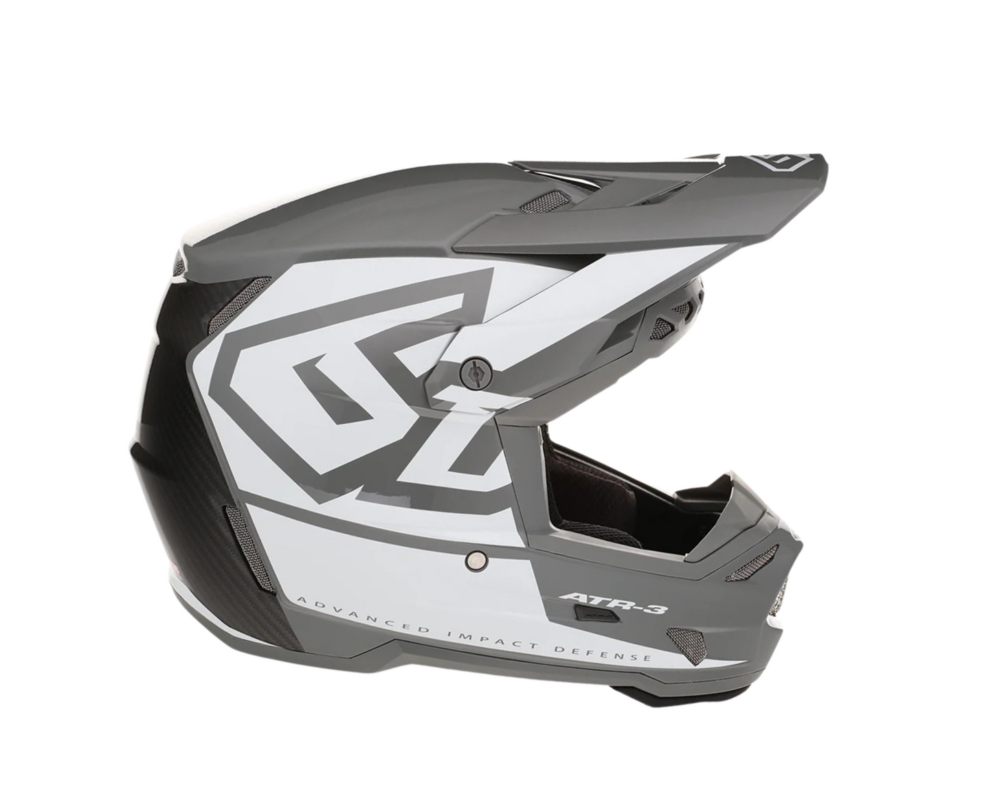 6D ATR-3 HEX GLOSS WHITE HELMET