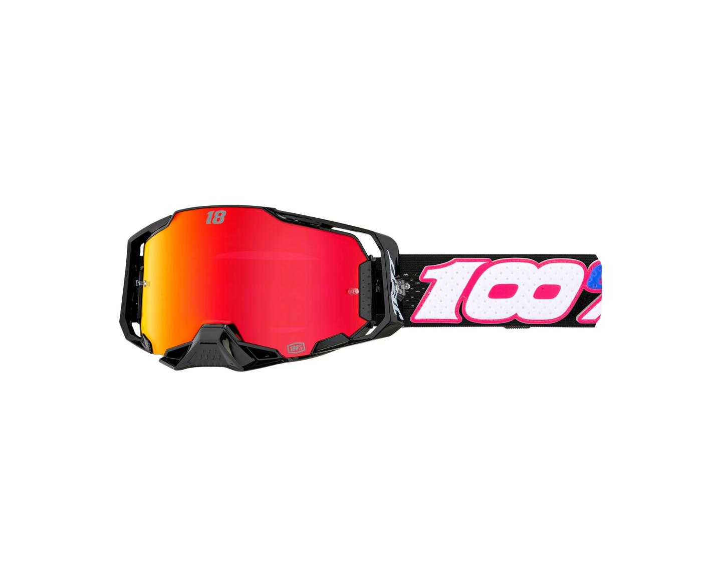 100% ARMEGA HIPER LE JETT LAWRENCE RED MIRROR GOGGLES