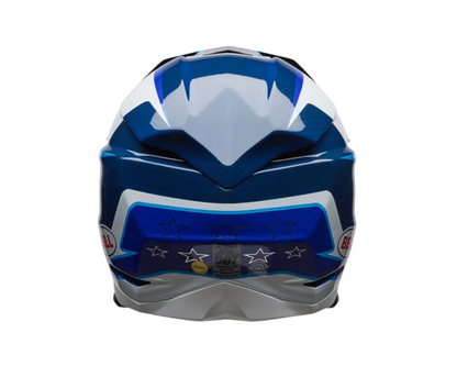 BELL 2025 MOTO-10 SPHERICAL TOMAC BLUE/WHITE HELMET
