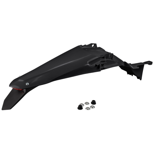 UFO YAMAHA WR450F 24-26 WR250F 25-26 BLACK REAR FENDER W/ LED TAIL LIGHT