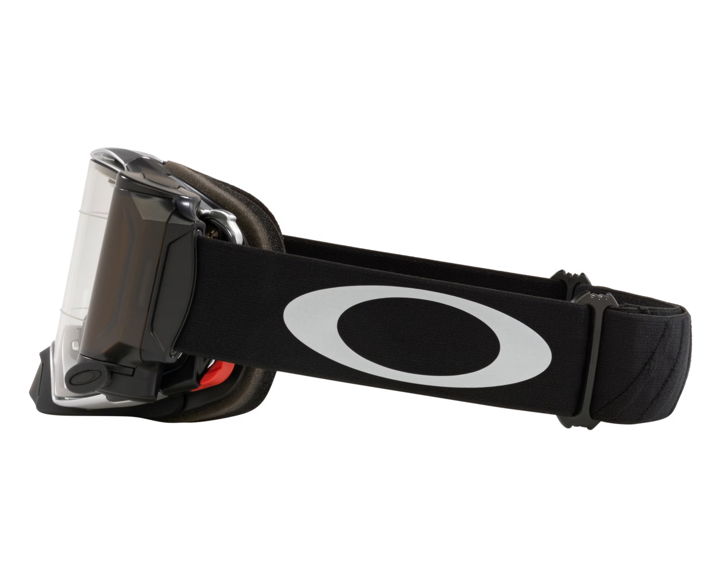 OAKLEY AIRBRAKE MX CLEAR/GUNMETAL BLACK ROLL OFF GOGGLES