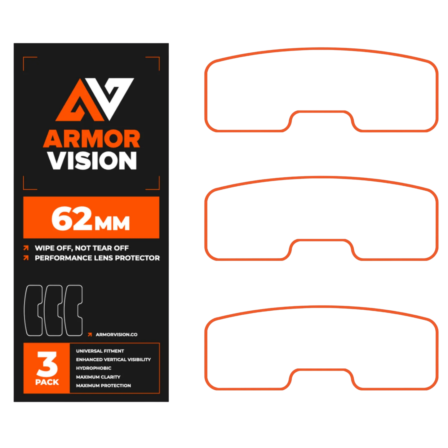 ARMOR VISION 2.0 62MM SMART FILM LENS PROTECTOR CLEAR