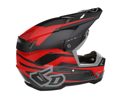 6D ATR-3 RIVAL GLOSS RED HELMET