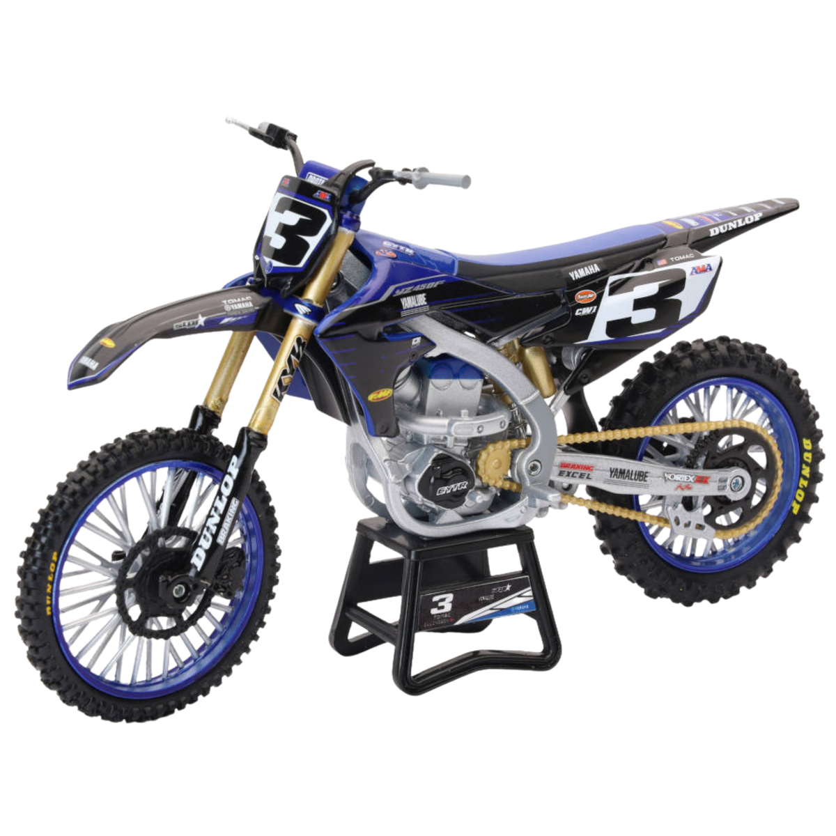 NEWRAY TOYS 1:12 SCALE REPLICA FACTORY TEAM YAMAHA YZ450F ELI TOMAC #3