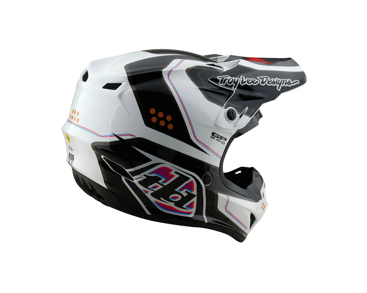 TROY LEE DESIGNS 2025 SE4 GP PRO TROOPER WHITE YOUTH HELMET