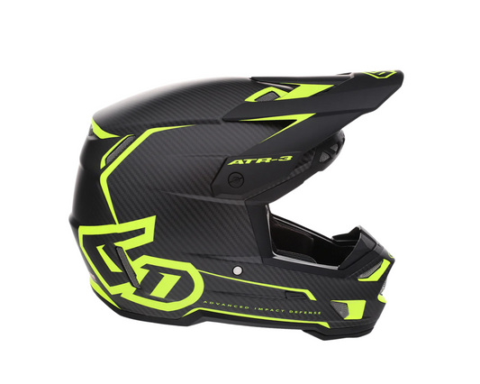 6D ATR-3 NOVA MATTE YELLOW CARBON HELMET