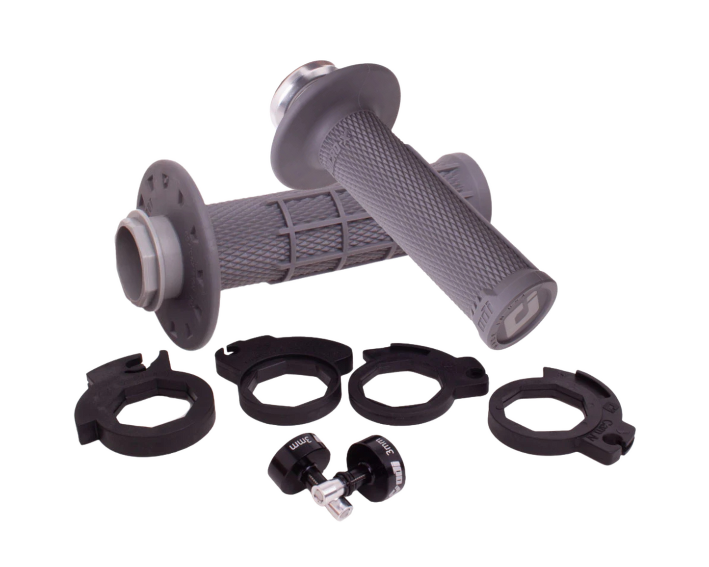 ODI MICRO-X HALF WAFFLE LOCK ON GRIPS 2T / 4T GRAPHITE