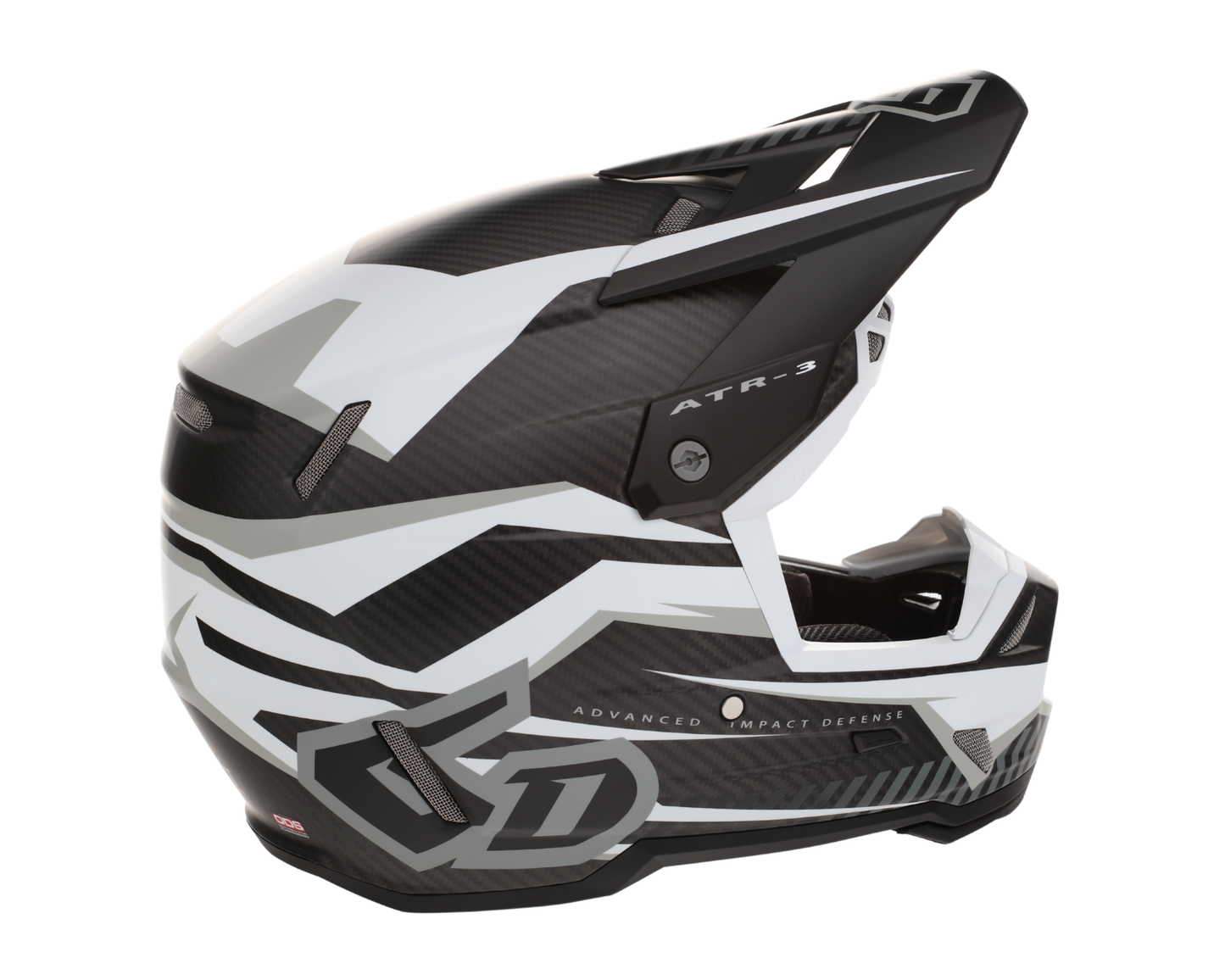 6D ATR-3 RIVAL MATTE WHITE HELMET