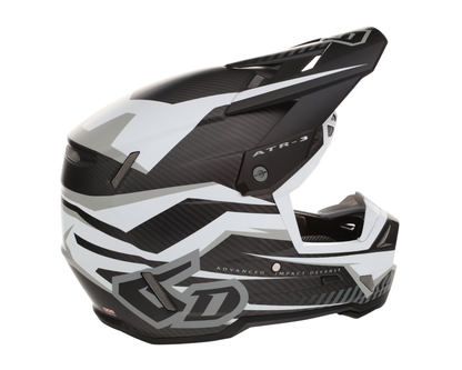 6D ATR-3 RIVAL MATTE WHITE HELMET