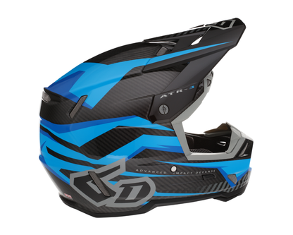 6D ATR-3 RIVAL GLOSS CYAN BLUE HELMET