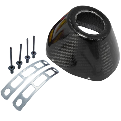 FMF FACTORY RCT 4.1 BLACK CARBON REPLACEMENT END CAP KIT