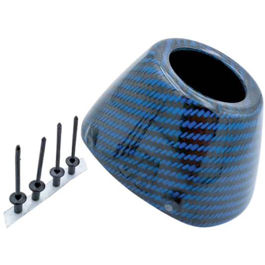 FMF FACTORY RCT 4.1 BLUE CARBON REPLACEMENT END CAP KIT