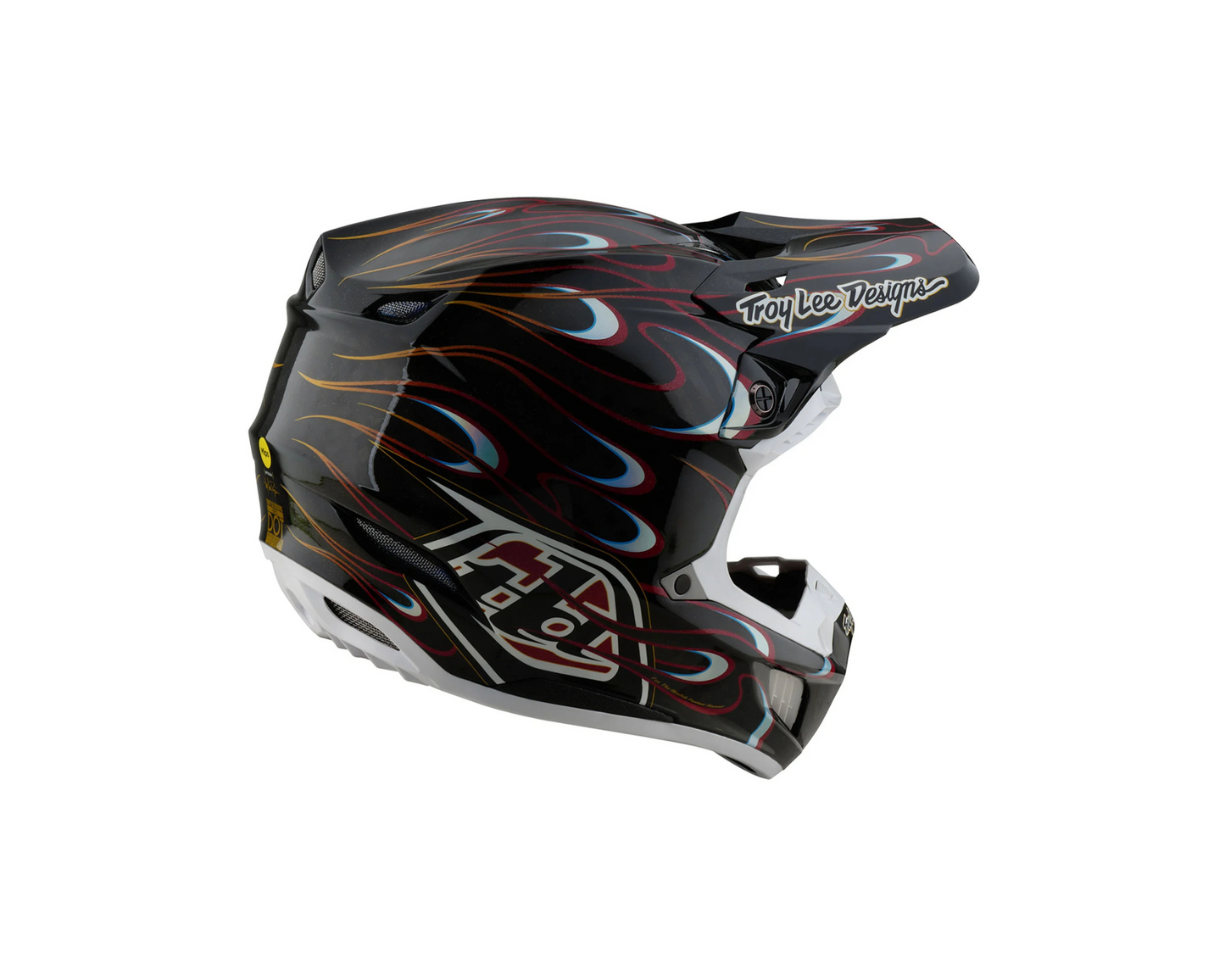 TROY LEE DESIGNS 2025 SE5 CARBON TORCHED BLACK/RED HELMET