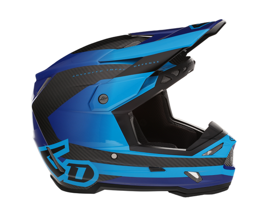6D ATR-3 PURE GLOSS CYAN BLUE HELMET