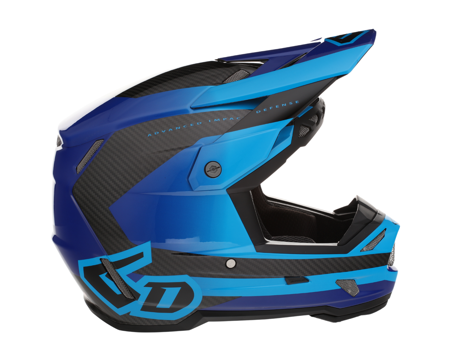 6D ATR-3 PURE GLOSS CYAN BLUE HELMET