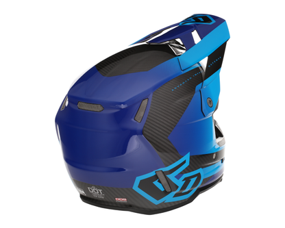 6D ATR-3 PURE GLOSS CYAN BLUE HELMET