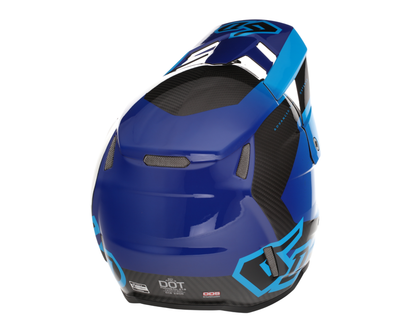 6D ATR-3 PURE GLOSS CYAN BLUE HELMET