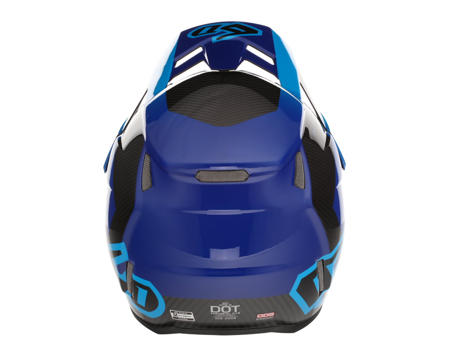 6D ATR-3 PURE GLOSS CYAN BLUE HELMET
