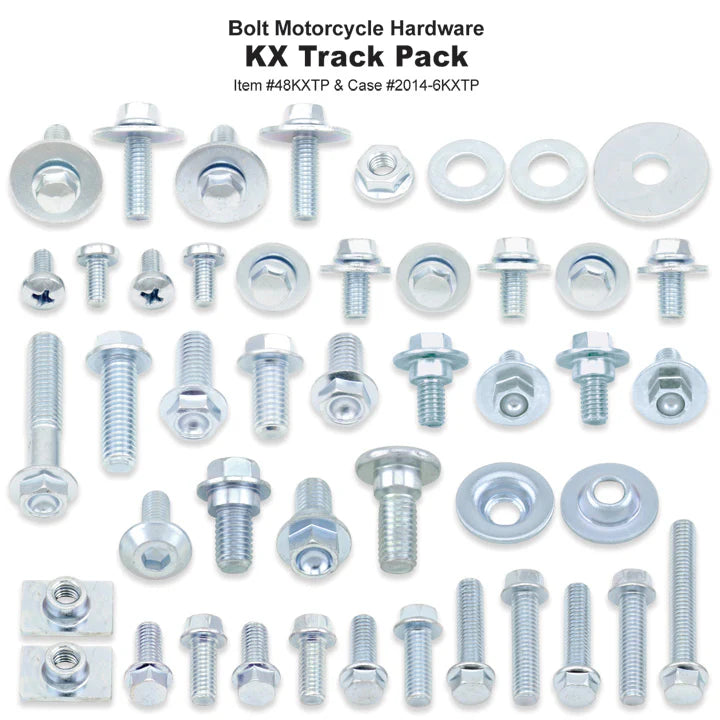 BOLT HARDWARE KAWASAKI KX/KXF 01-25 TRACK PACK HARDWARE KIT