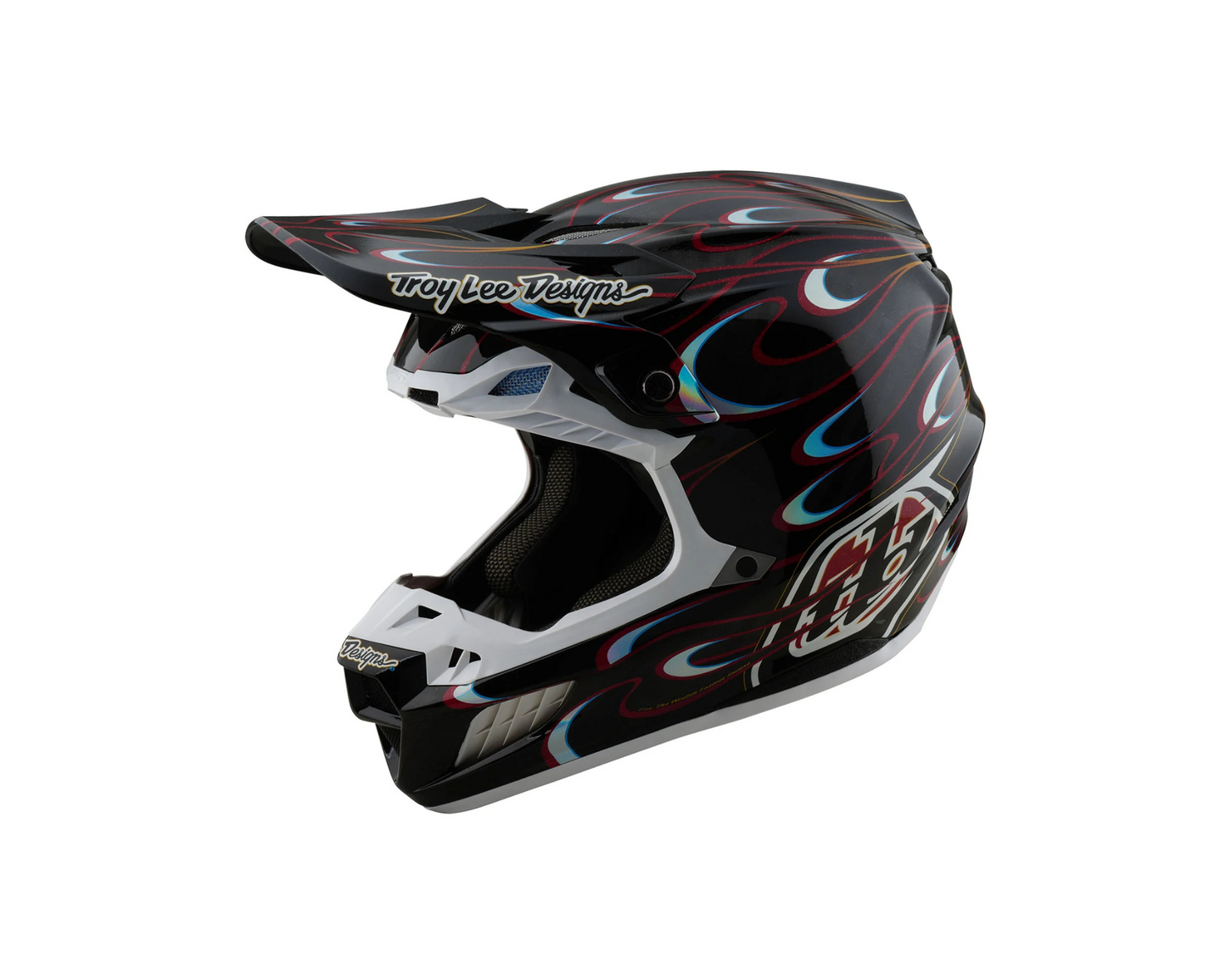 TROY LEE DESIGNS 2025 SE5 CARBON TORCHED BLACK/RED HELMET
