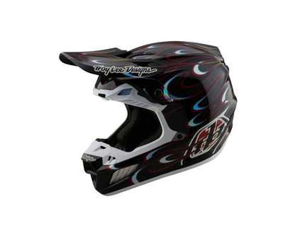TROY LEE DESIGNS 2025 SE5 CARBON TORCHED BLACK/RED HELMET