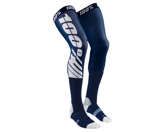 100% REV MX FLASH NAVY KNEE BRACE SOCKS