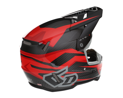 6D ATR-3 RIVAL GLOSS RED HELMET