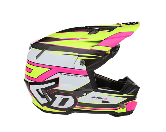6D ATR-3 HYPER GLOSS NEON/PINK/YELLOW HELMET