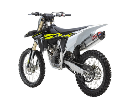 YOSHIMURA TRIUMPH TF 250-X 24-26 RS-12 STAINLESS FULL SYSTEM WITH CARBON END CAP