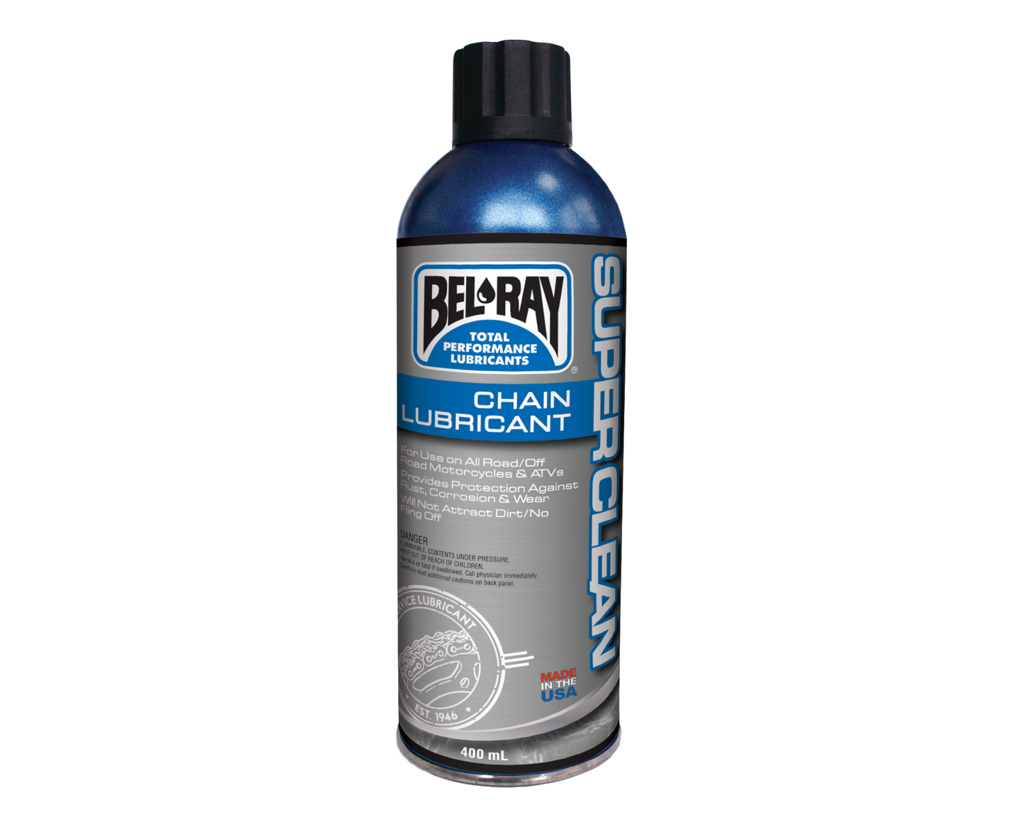 BEL-RAY SUPER CLEAN CHAIN LUBE 400ML