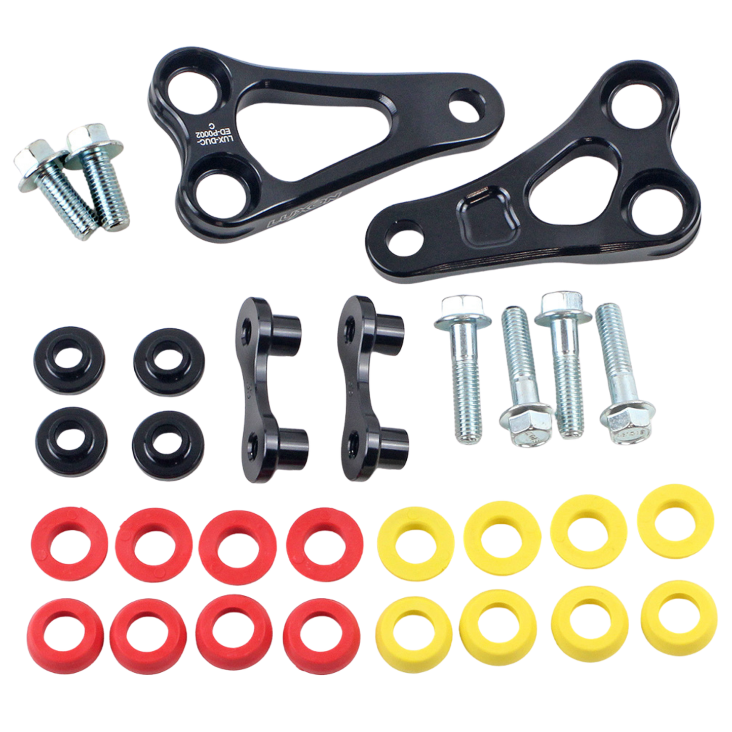 LUXON RUBBER ISOLATED BLACK ENGINE MOUNTS DUCATI DESMO450 MX/EDX 26-27