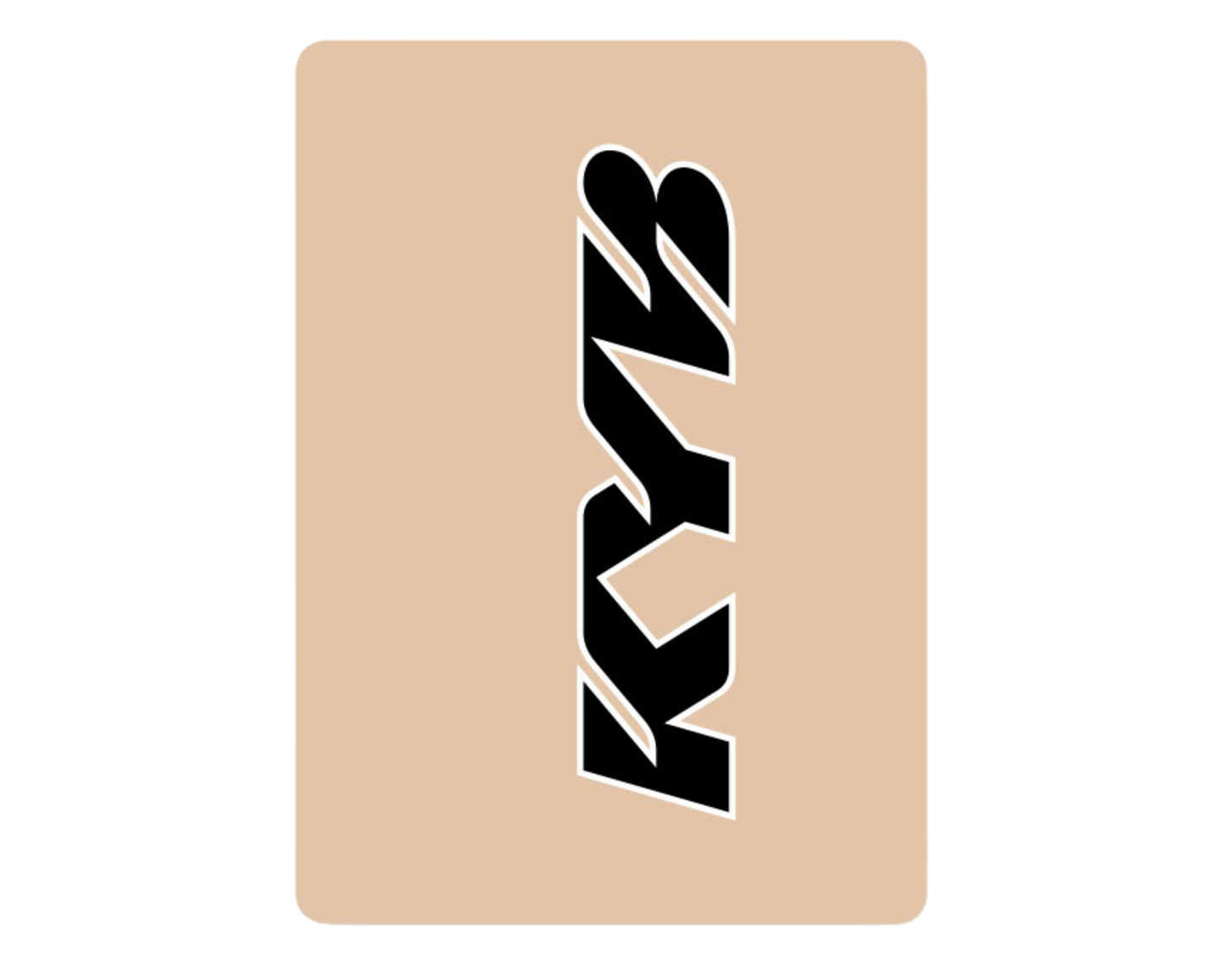 D-COR KYB BLACK CLEAR FORK DECALS