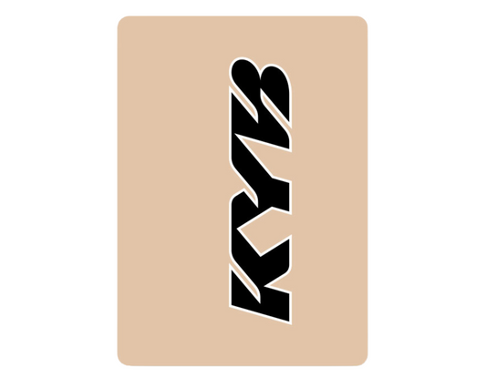 D-COR KYB BLACK CLEAR FORK DECALS